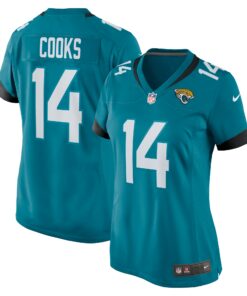 Women's Jacksonville Jaguars Elijah Cooks Teal Team Game Jersey JS2890 nicesnker