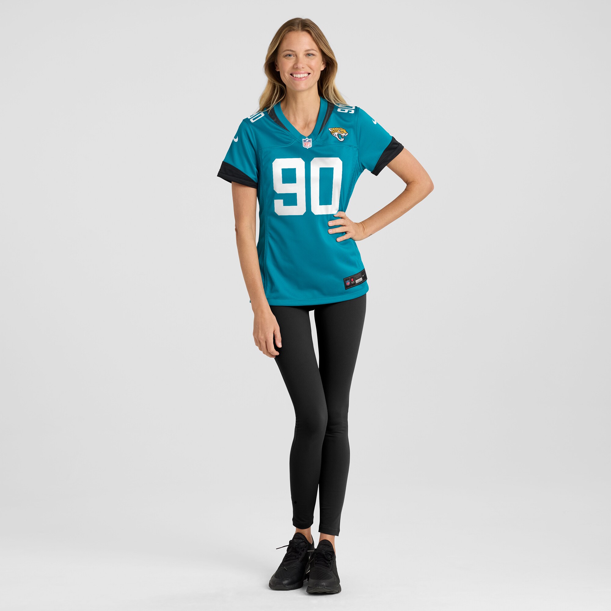 Women's Jacksonville Jaguars Esezi Otomewo Teal Game Jersey JS9949 nicesnker - Image 4