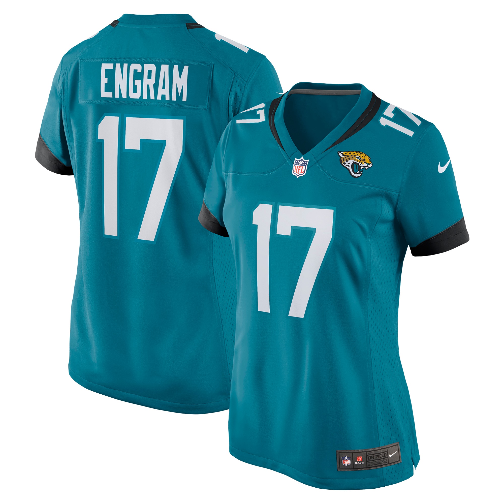 Women's Jacksonville Jaguars Evan Engram Teal Game Jersey JS5656 nicesnker