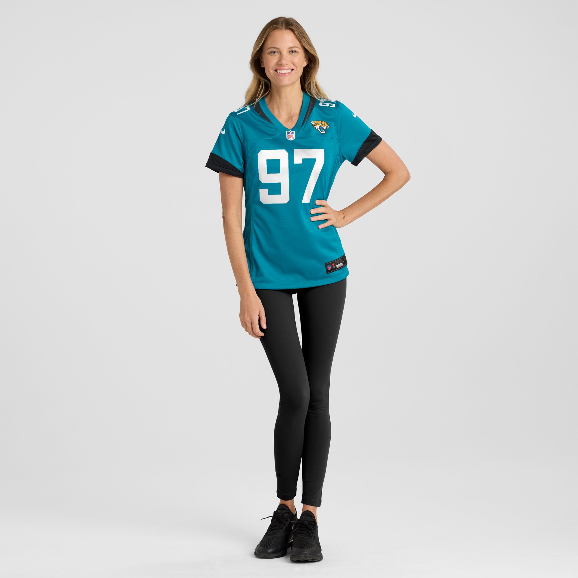 Women's Jacksonville Jaguars Henry Mondeaux Teal Game Jersey JS5646 nicesnker - Image 4