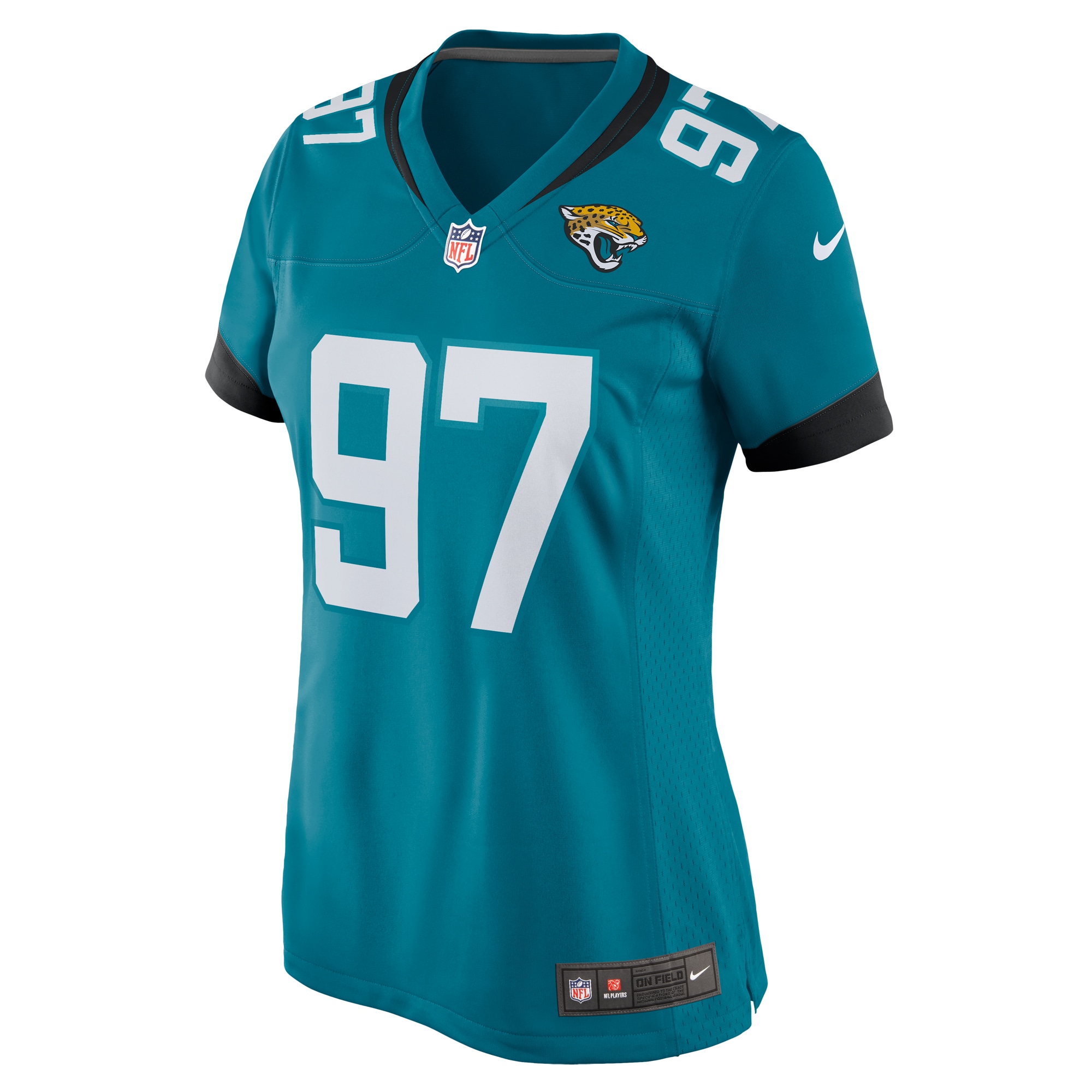 Women's Jacksonville Jaguars Henry Mondeaux Teal Game Jersey JS5646 nicesnker - Image 2