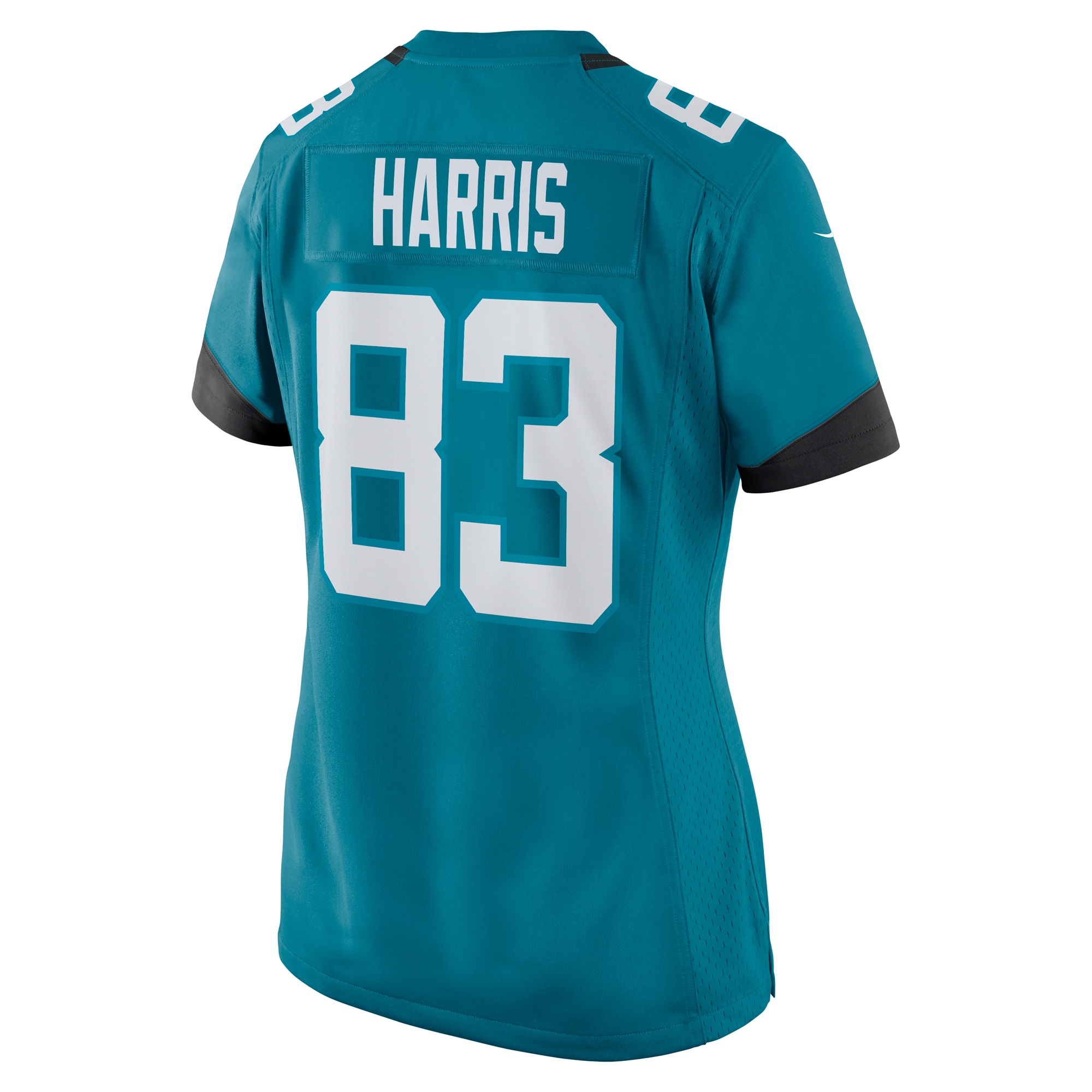 Women's Jacksonville Jaguars Jacob Harris Teal Game Jersey JS2210 nicesnker - Image 3