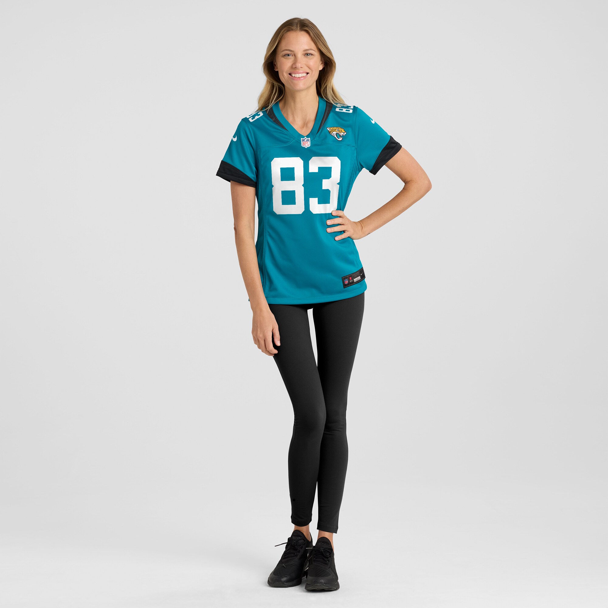 Women's Jacksonville Jaguars Jacob Harris Teal Game Jersey JS2210 nicesnker - Image 4