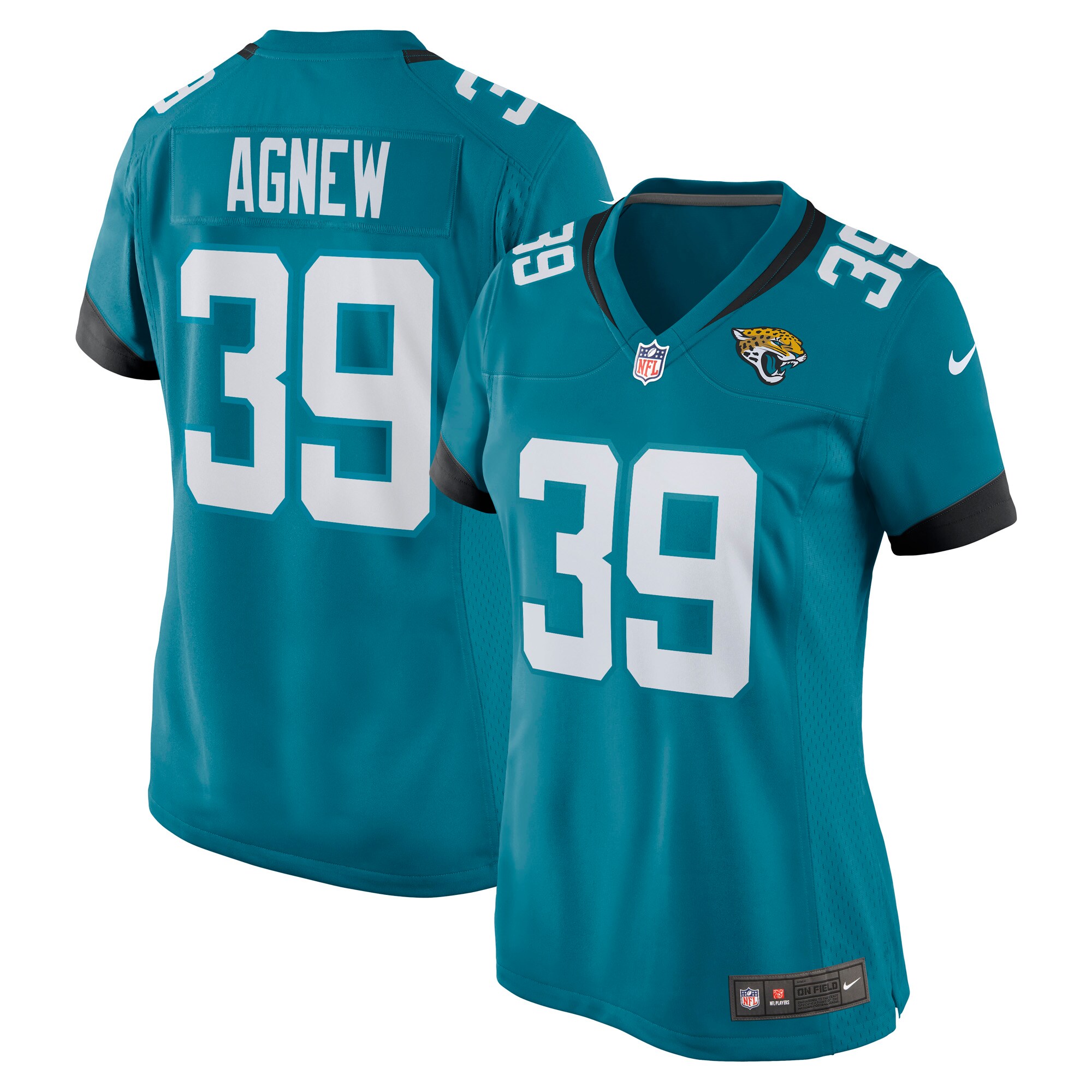 Women's Jacksonville Jaguars Jamal Agnew Teal Game Jersey JS4300 nicesnker
