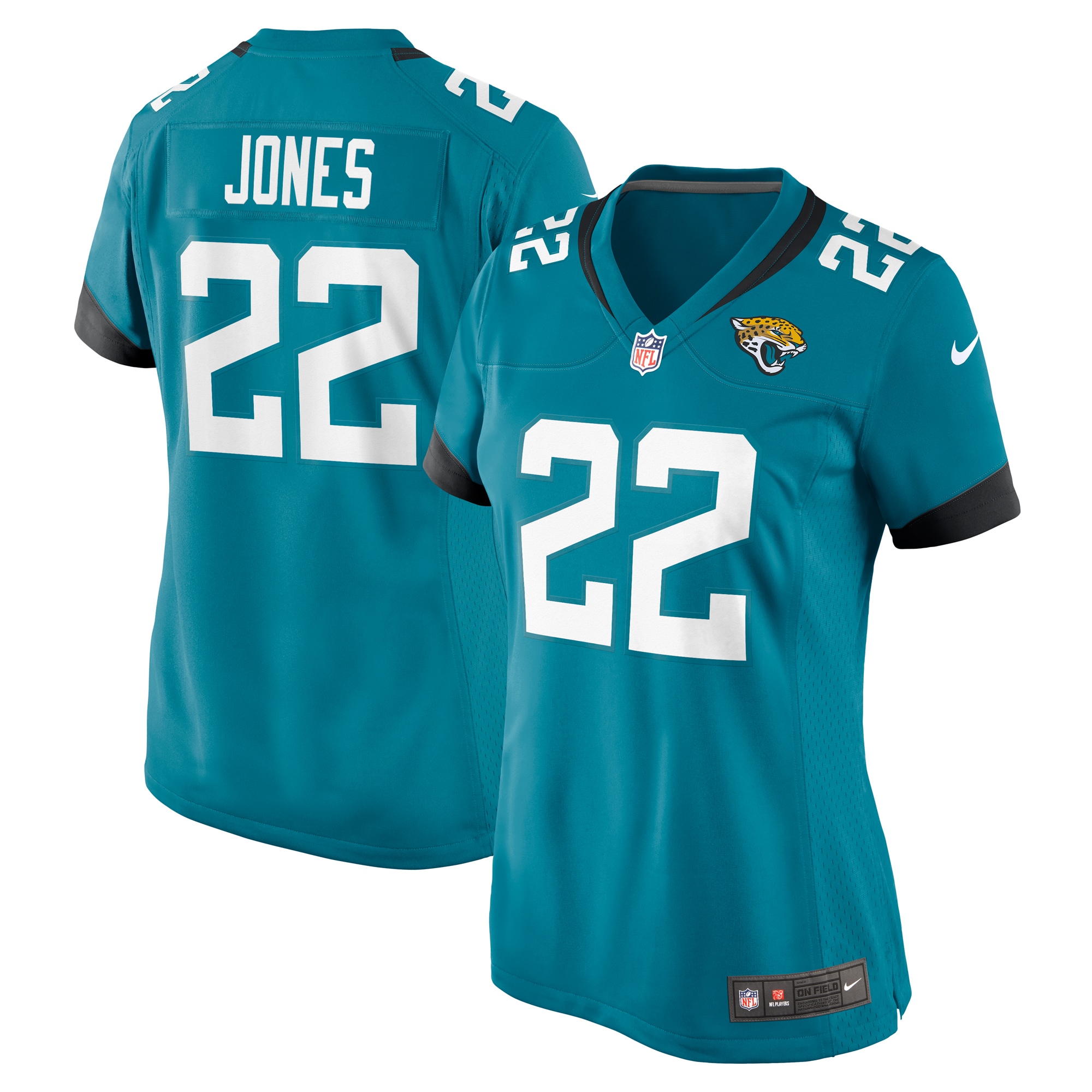 Women's Jacksonville Jaguars Jarrian Jones Teal Game Jersey JS1113 nicesnker