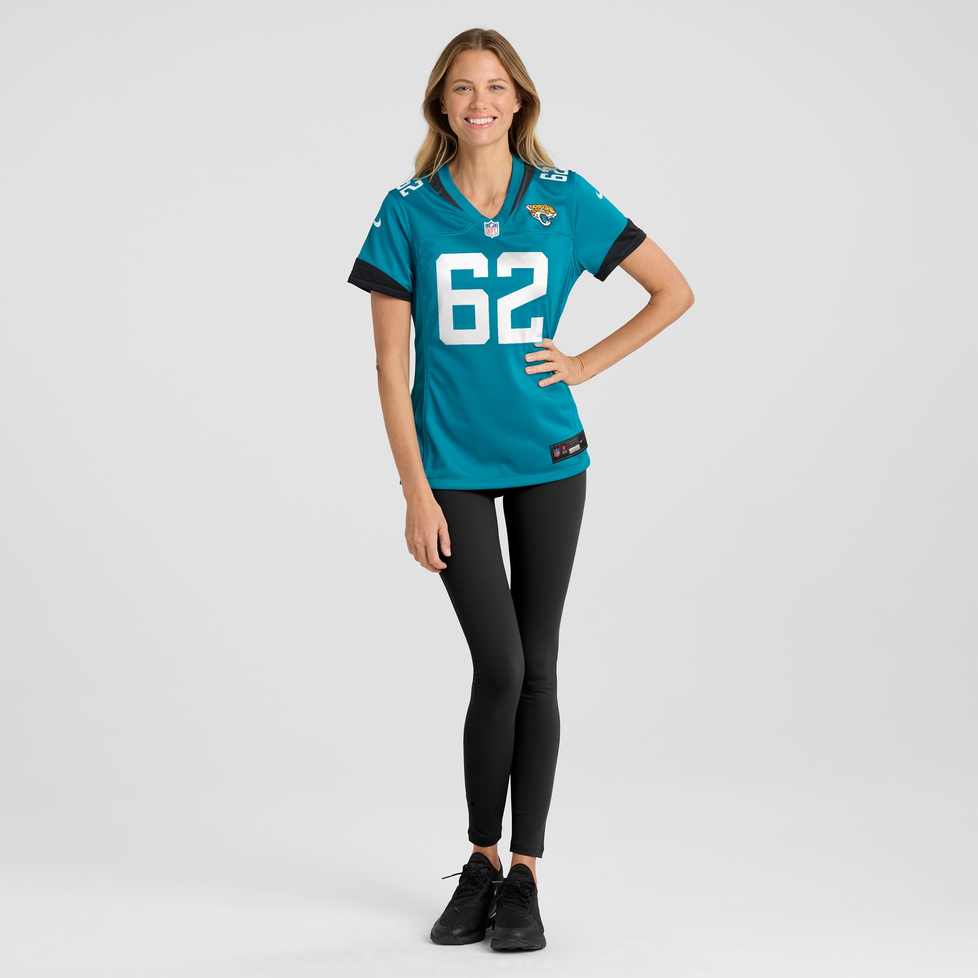 Women's Jacksonville Jaguars Javon Foster Teal Game Jersey JS8553 nicesnker - Image 4