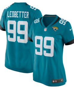Women's Jacksonville Jaguars Jeremiah Ledbetter Teal Home Game Player Jersey JS3918 nicesnker
