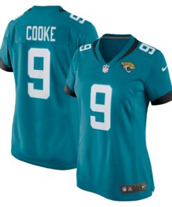 Women's Jacksonville Jaguars Logan Cooke Teal Game Jersey JS7447 nicesnker
