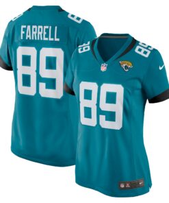 Women's Jacksonville Jaguars Luke Farrell Teal Game Jersey JS3810 nicesnker