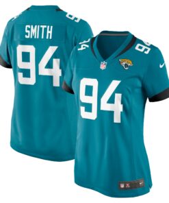 Women's Jacksonville Jaguars Maason Smith Teal Game Jersey JS8721 nicesnker
