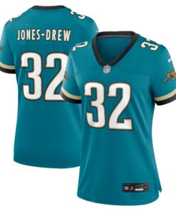 Women's Jacksonville Jaguars Maurice Jones-Drew Teal Prowler Throwback Retired Player Game Jersey JS5864 nicesnker