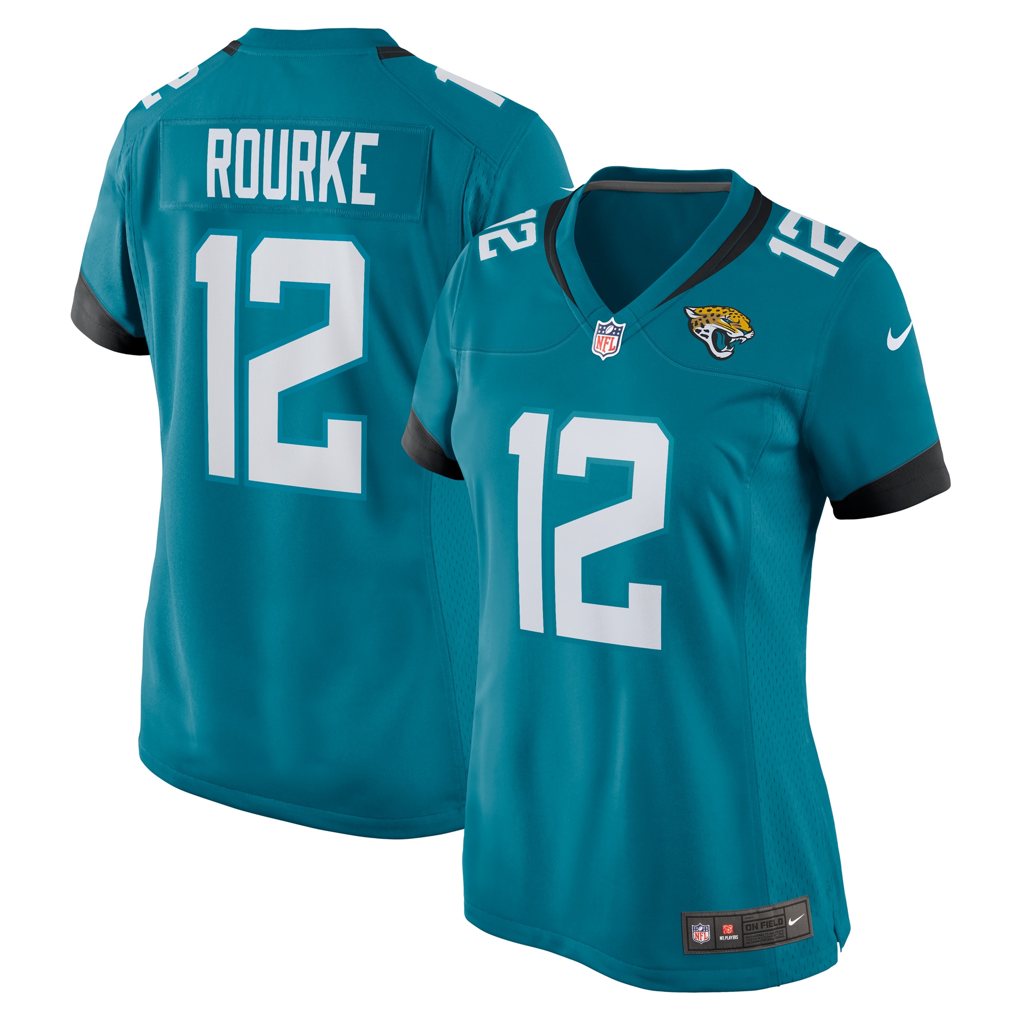Women's Jacksonville Jaguars Nathan Rourke Teal Team Game Jersey JS3232 nicesnker