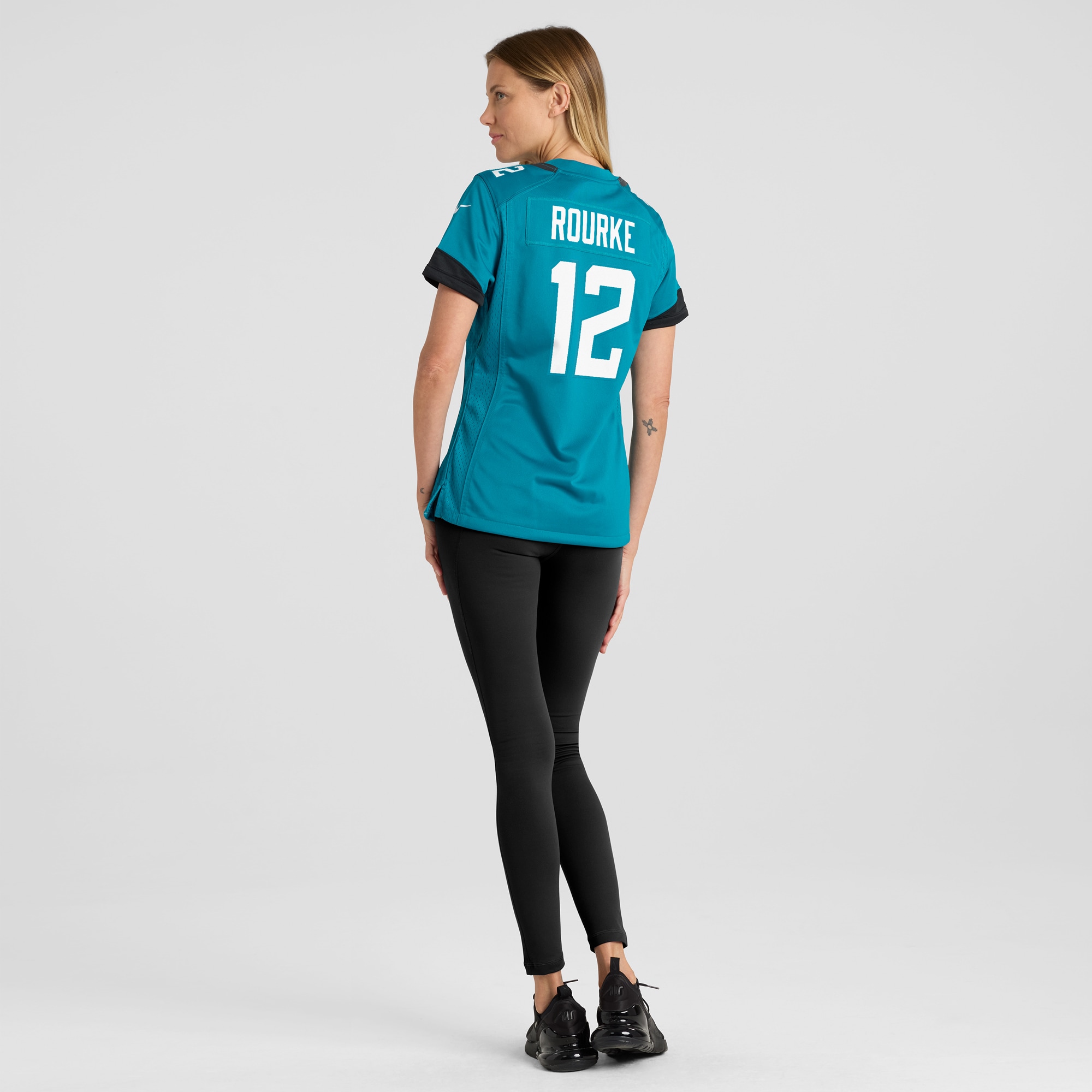 Women's Jacksonville Jaguars Nathan Rourke Teal Team Game Jersey JS3232 nicesnker - Image 5