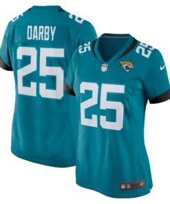 Women's Jacksonville Jaguars Ronald Darby Teal Team Game Jersey JS5554 nicesnker