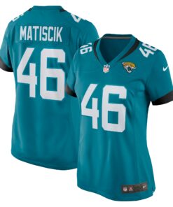 Women's Jacksonville Jaguars Ross Matiscik Teal Game Jersey JS2714 nicesnker