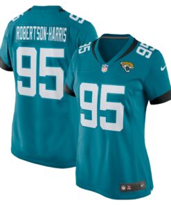 Women's Jacksonville Jaguars Roy Robertson-Harris Teal Game Jersey JS7765 nicesnker
