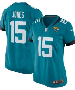Women's Jacksonville Jaguars Tim Jones Teal Game Player Jersey JS1235 nicesnker