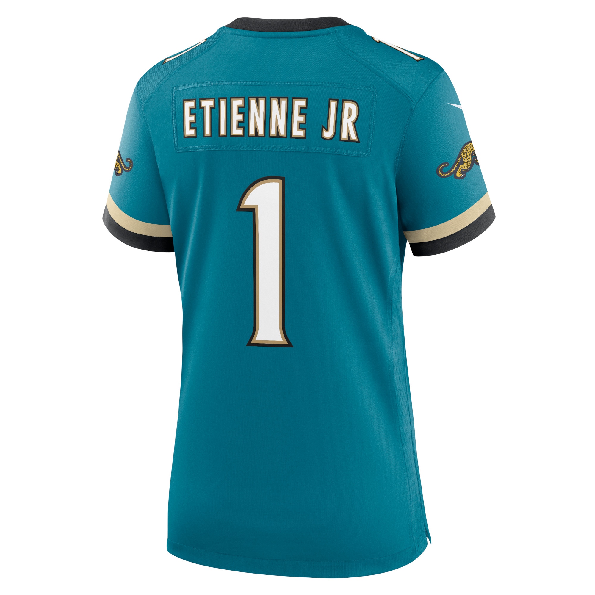 Women's Jacksonville Jaguars Travis Etienne Jr Teal Prowler Throwback Game Jersey JS9153 nicesnker - Image 3