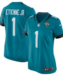 Women's Jacksonville Jaguars Travis Etienne Teal Game Jersey JS3572 nicesnker