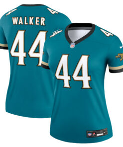 Women's Jacksonville Jaguars Travon Walker Prowler Throwback Teal Alternate Legend Player Performance Top JS6450 nicesnker