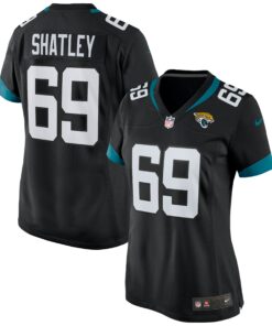 Women's Jacksonville Jaguars Tyler Shatley Black Game Jersey JS8202 nicesnker