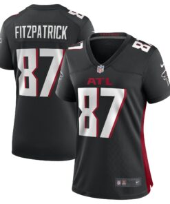 Women's John FitzPatrick Atlanta Falcons Black Game Player Jersey JS3726 nicesnker