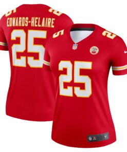 Women's Kansas City Chiefs Clyde Edwards-Helaire Red Legend Player Performance Top JS8821 nicesnker