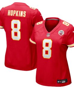 Women's Kansas City Chiefs DeAndre Hopkins Red Player Game Jersey JS2685 nicesnker