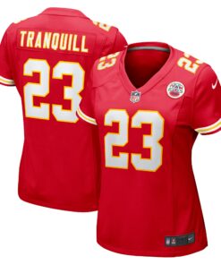 Women's Kansas City Chiefs Drue Tranquill Red Game Player Jersey JS1768 nicesnker