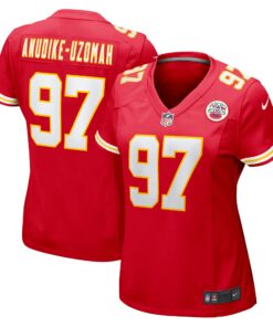 Women's Kansas City Chiefs Felix Anudike-Uzomah Red Player Jersey JS3085 nicesnker