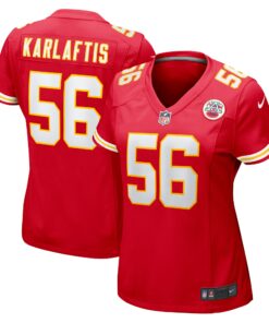 Women's Kansas City Chiefs George Karlaftis Red Game Player Jersey JS3417 nicesnker