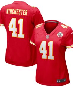 Women's Kansas City Chiefs James Winchester Red Game Jersey JS6640 nicesnker
