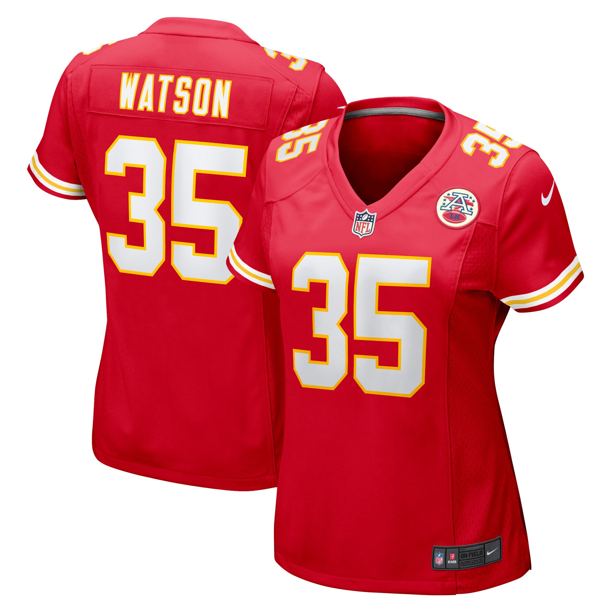 Women's Kansas City Chiefs Jaylen Watson Red Game Player Jersey JS4219 nicesnker