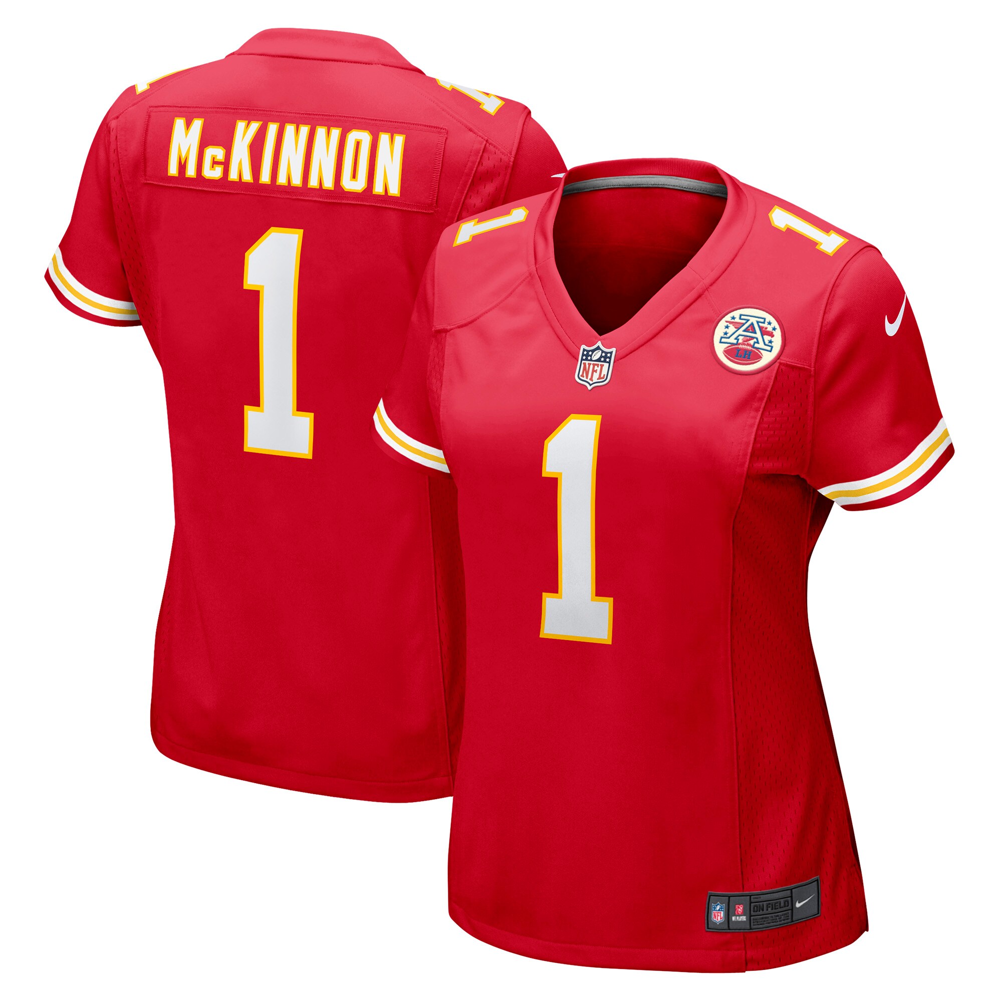 Women's Kansas City Chiefs Jerick McKinnon Red Game Player Jersey JS8046 nicesnker