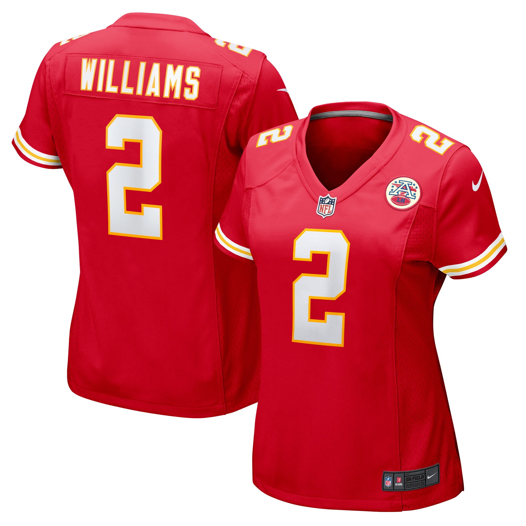 Women's Kansas City Chiefs Joshua Williams Red Game Jersey JS3191 nicesnker
