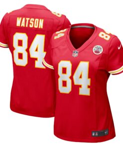 Women's Kansas City Chiefs Justin Watson Red Game Player Jersey JS2869 nicesnker