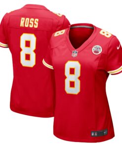 Women's Kansas City Chiefs Justyn Ross Red Home Game Player Jersey JS3069 nicesnker