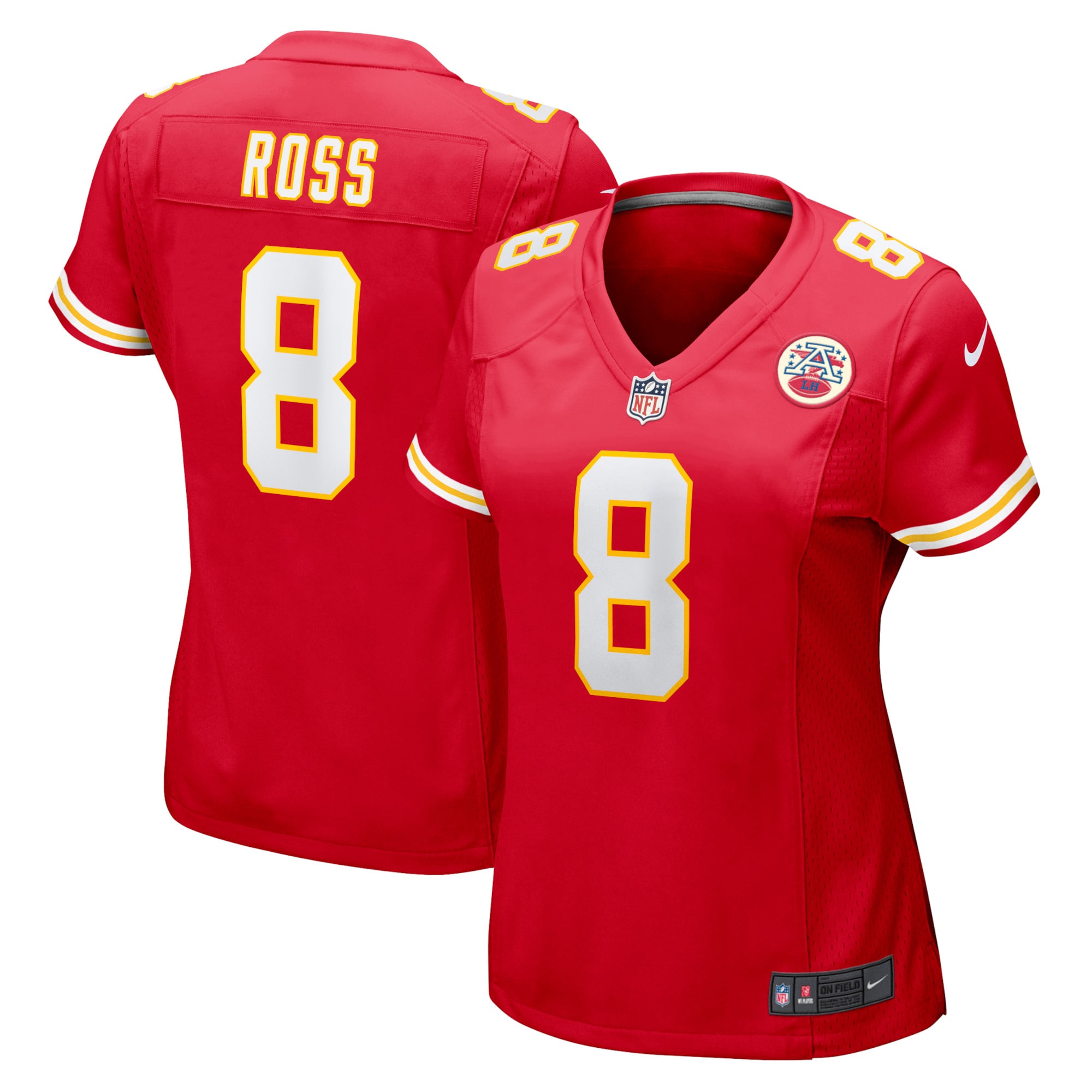 Women's Kansas City Chiefs Justyn Ross Red Home Game Player Jersey JS3069 nicesnker