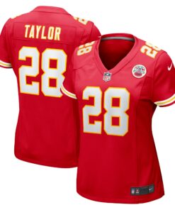 Women's Kansas City Chiefs Keith Taylor Red Team Game Jersey JS5521 nicesnker