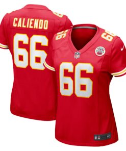 Women's Kansas City Chiefs Mike Caliendo Red Game Player Jersey JS4654 nicesnker