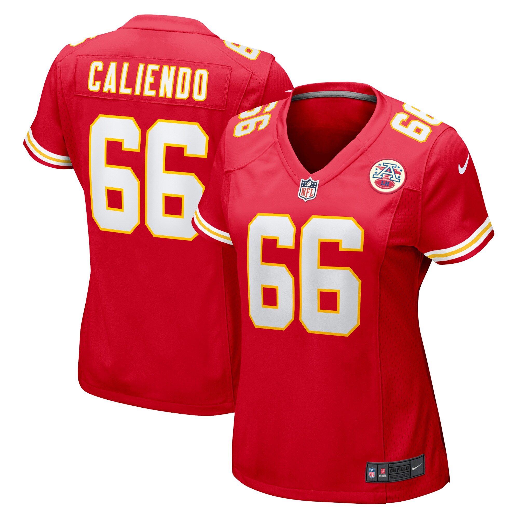 Women's Kansas City Chiefs Mike Caliendo Red Game Player Jersey JS4654 nicesnker