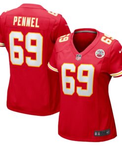 Women's Kansas City Chiefs Mike Pennel Red Game Jersey JS7303 nicesnker