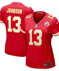 Women's Kansas City Chiefs Nazeeh Johnson Red Game Player Jersey JS7806 nicesnker