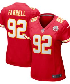 Women's Kansas City Chiefs Neil Farrell Jr. Red Team Game Jersey JS3678 nicesnker