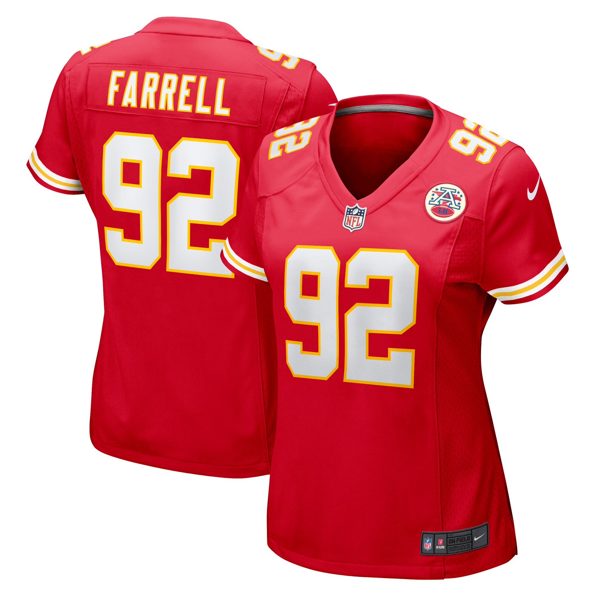 Women's Kansas City Chiefs Neil Farrell Jr. Red Team Game Jersey JS3678 nicesnker
