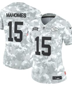 Women's Kansas City Chiefs Patrick Mahomes Arctic Camo 2024 Salute to Service Limited Jersey JS7024 nicesnker