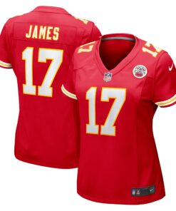 Women's Kansas City Chiefs Richie James Red Game Jersey JS3660 nicesnker