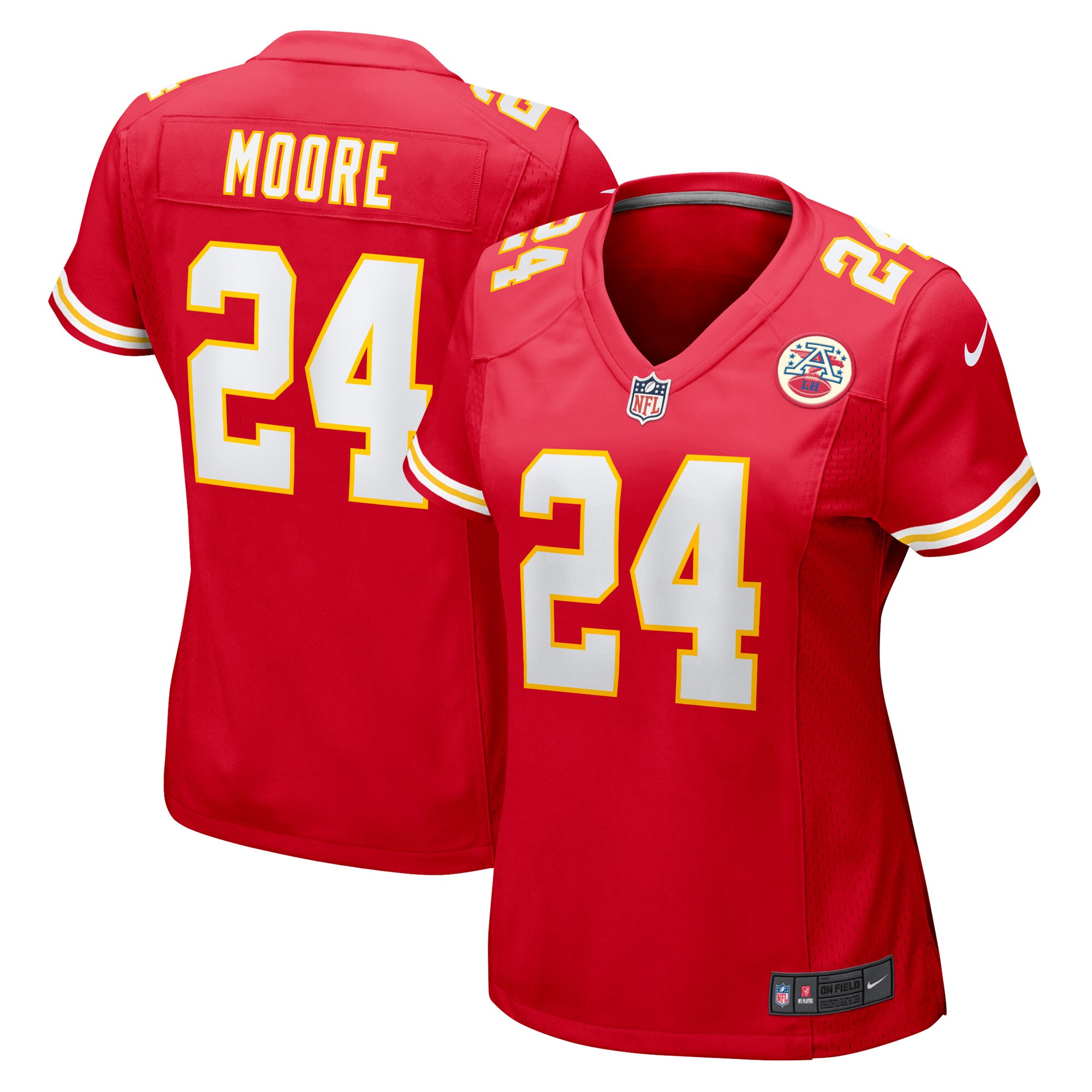 Women's Kansas City Chiefs Skyy Moore Red Game Player Jersey JS2646 nicesnker