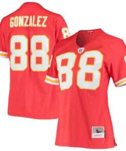Women's Kansas City Chiefs Tony Gonzalez Mitchell & Ness Red Legacy Team Jersey JS4967 nicesnker