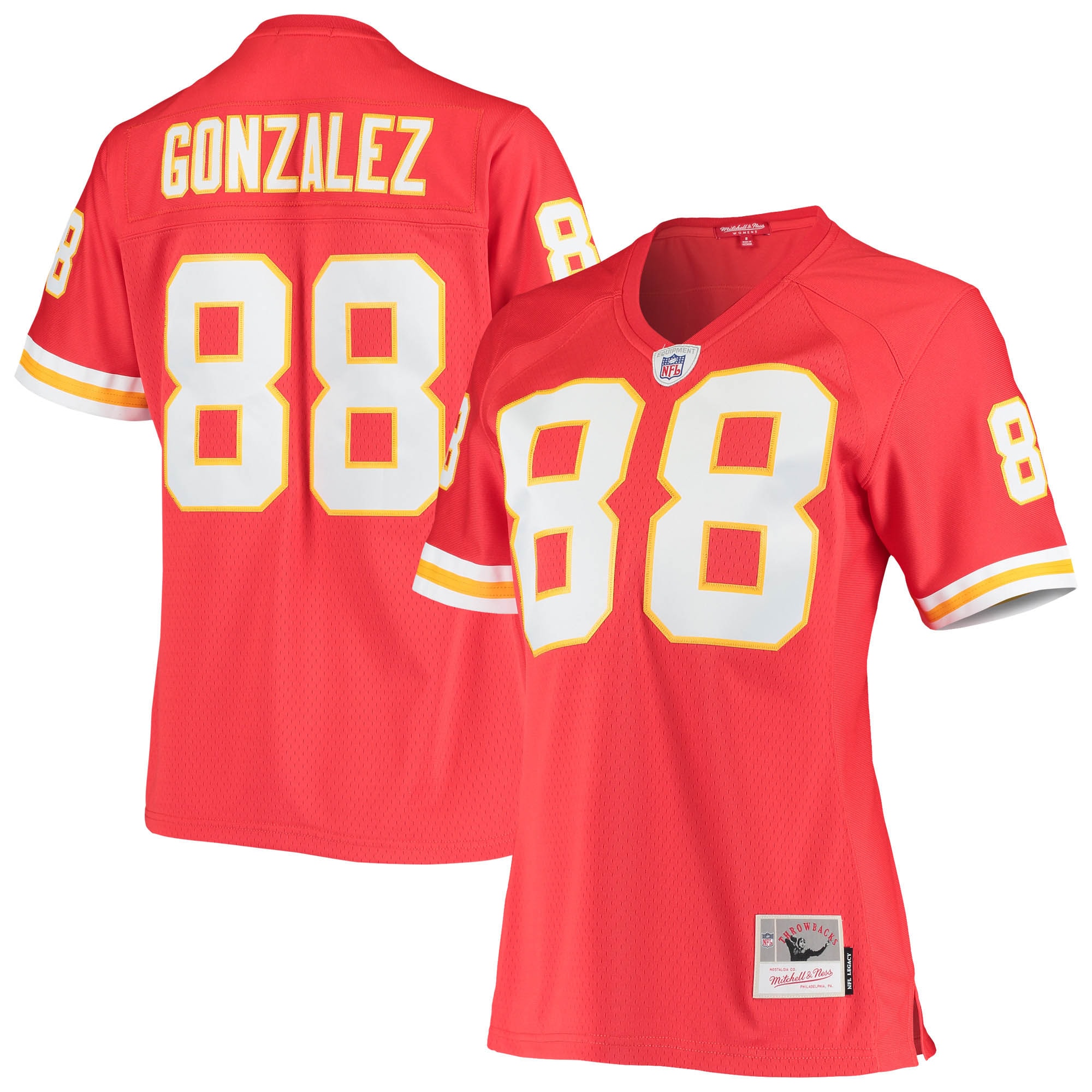 Women's Kansas City Chiefs Tony Gonzalez Mitchell & Ness Red Legacy Team Jersey JS4967 nicesnker